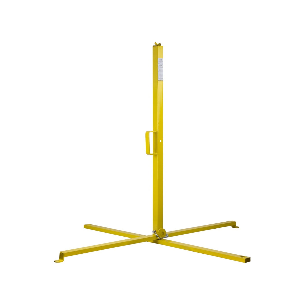 Guardian 15225 Yellow Powder Coated Steel Warning Line Stanchion Post - 2