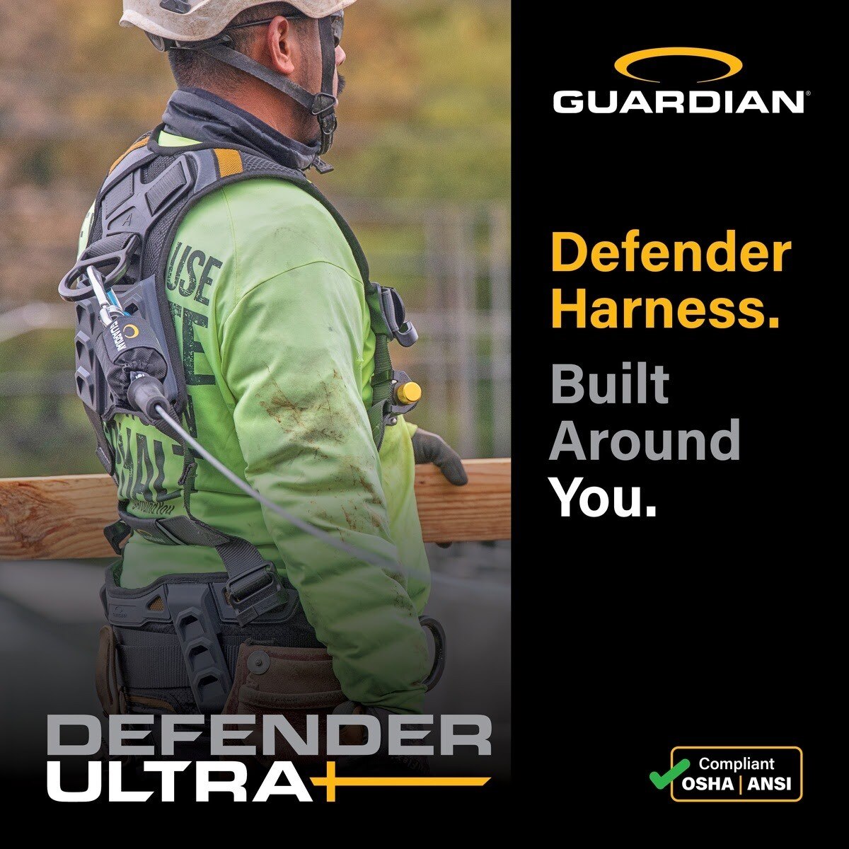 Guardian 3737316 Defender Ultra Plus Retrieval Harness XS-S Quick Connect Chest Tongue Buckle Legs - 7