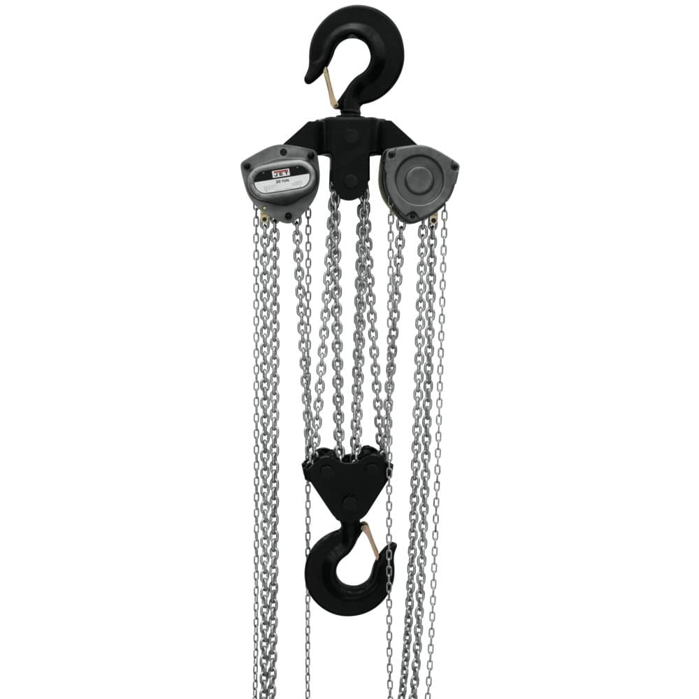 Jet JT9-109115 L-100-1500WO-15 15-Ton Hand Chain Hoist 15' Lift, Overload Protection