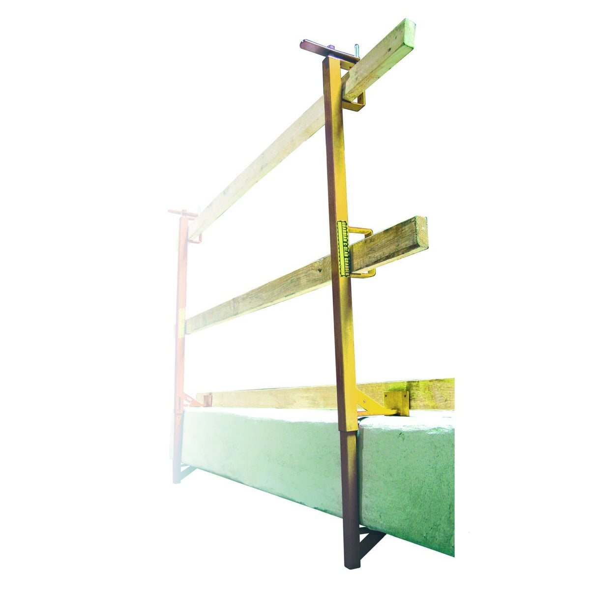 Guardian 15500 52.5 in Powder Coated Steel C-Slab Grabber Guardrail Post for Concrete Slabs - 2